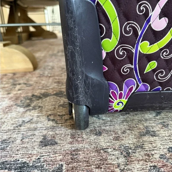 Vera Bradley Retired "Purple Punch" Purple Floral Suitcase - Purple, Brown - Picture 8 of 16